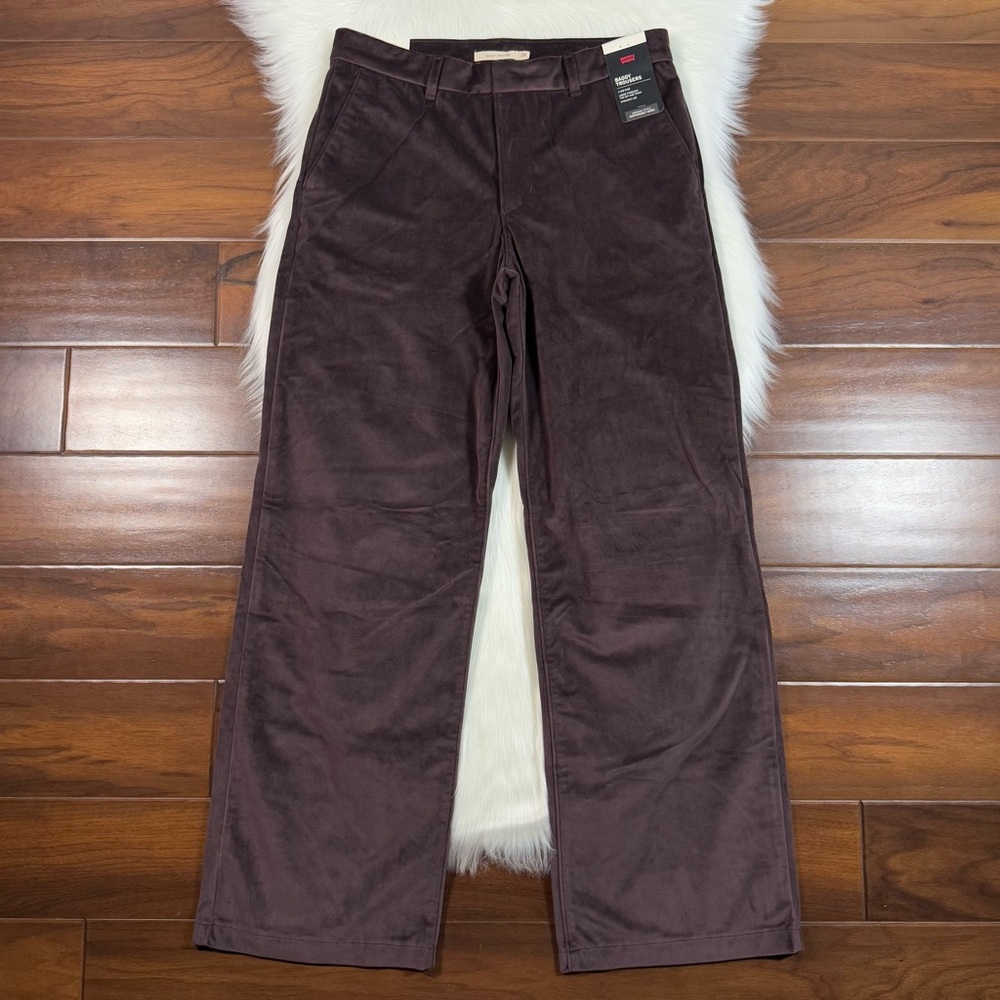 Levi's Women's Size 28 X 31 Brown Velvet Baggy Trouser Pants